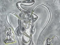 полет фантазия девушки кальян рисунок карандаш восток фото