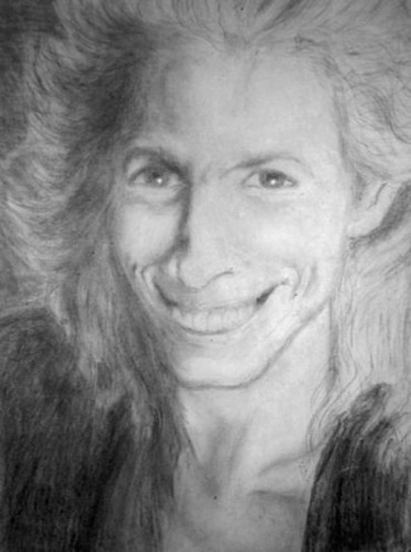 портрет улыбка музыкант рисунок карандаш лицо фото